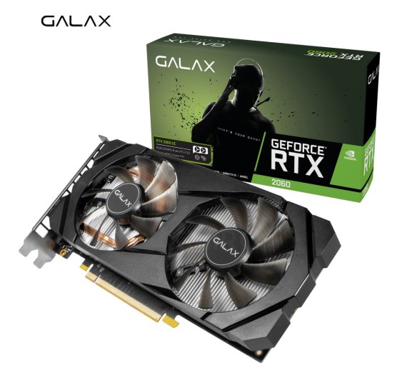 VGA (การ์ดแสดงผล) GALAX GEFORCE RTX 2060 (1 CLICK OC)  6GB GDDR6 192 BIT 3Y